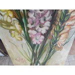 Стара средна картина масло на платно Испания - 3769 - КА51